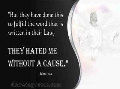 John 15:25 They Hated Me Without Cause (white)